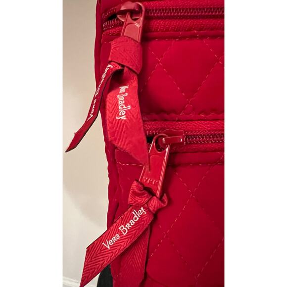 RETIRED Vera Bradley NWT Triple Zip Hipster in TANGO RED! - Picture 4 of 8